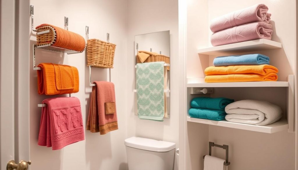 small space solutions for bathroom towel storage