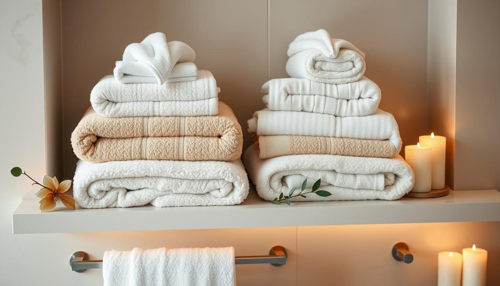 spa towel arrangements