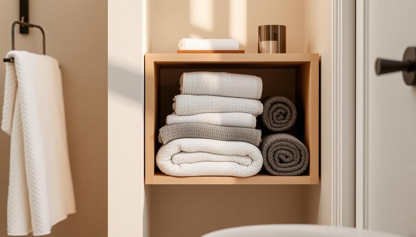 Get creative with storage solutions to keep your bath towels hidden ...