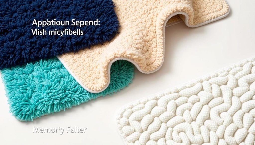 Absorbent bath mat materials