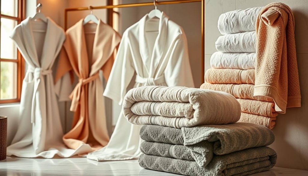 Absorbent fabrics for bath robes and towels