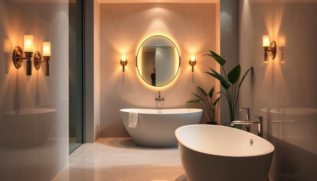 Accent lighting in bathroom