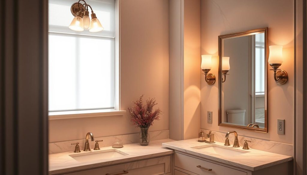 Accent lighting in bathroom