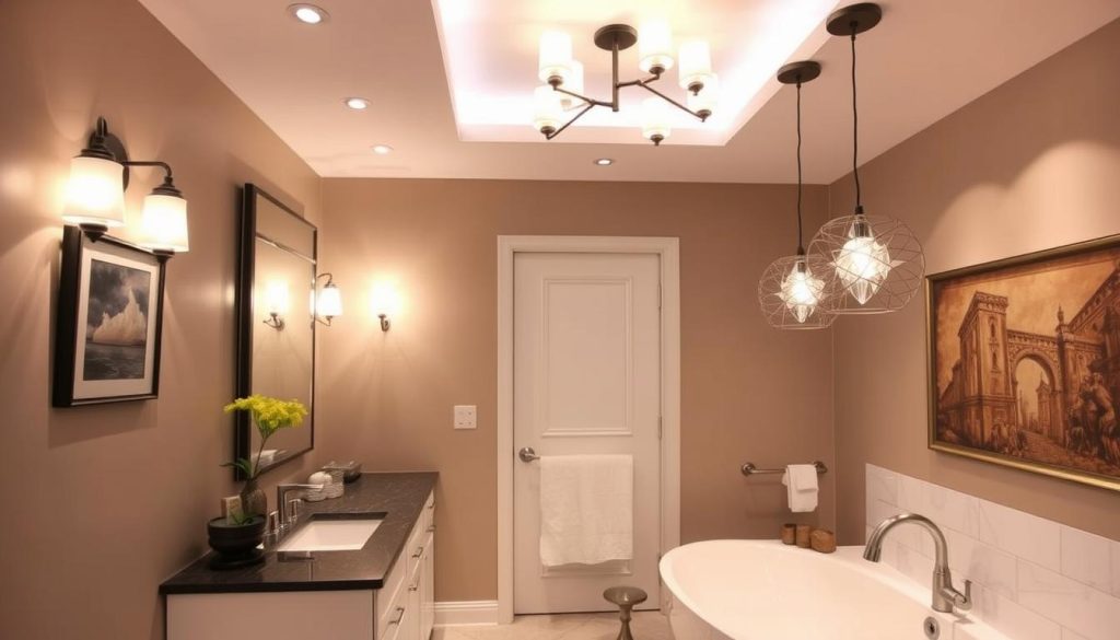 Accent lighting techniques for bathrooms