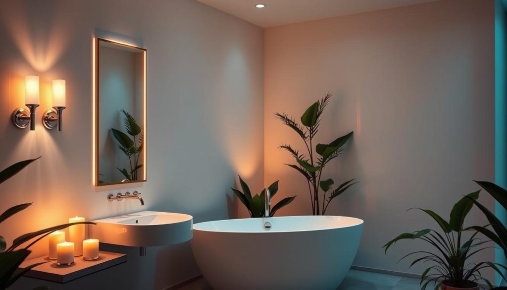 Ambient lighting in bathroom