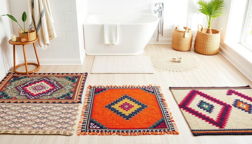 Anthropologie boho bath mats