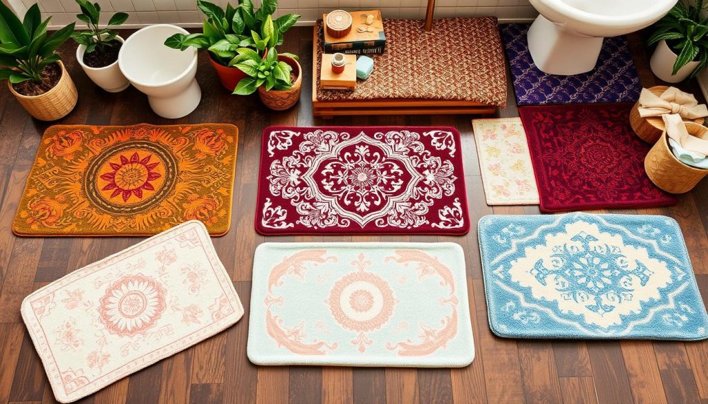 Anthropologie seasonal bath mat collection