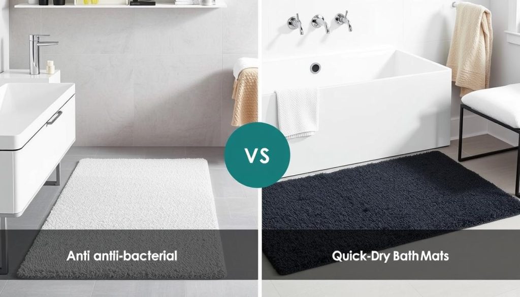 Anti-bacterial bath mat and quick-dry bath mat options