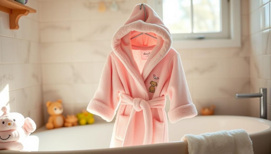 Baby girl bathtime robe