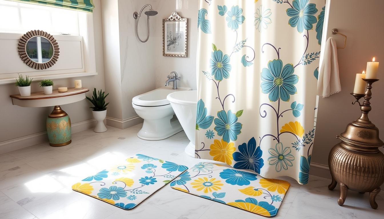 Matching Bath Mat and Shower Curtain Ideas