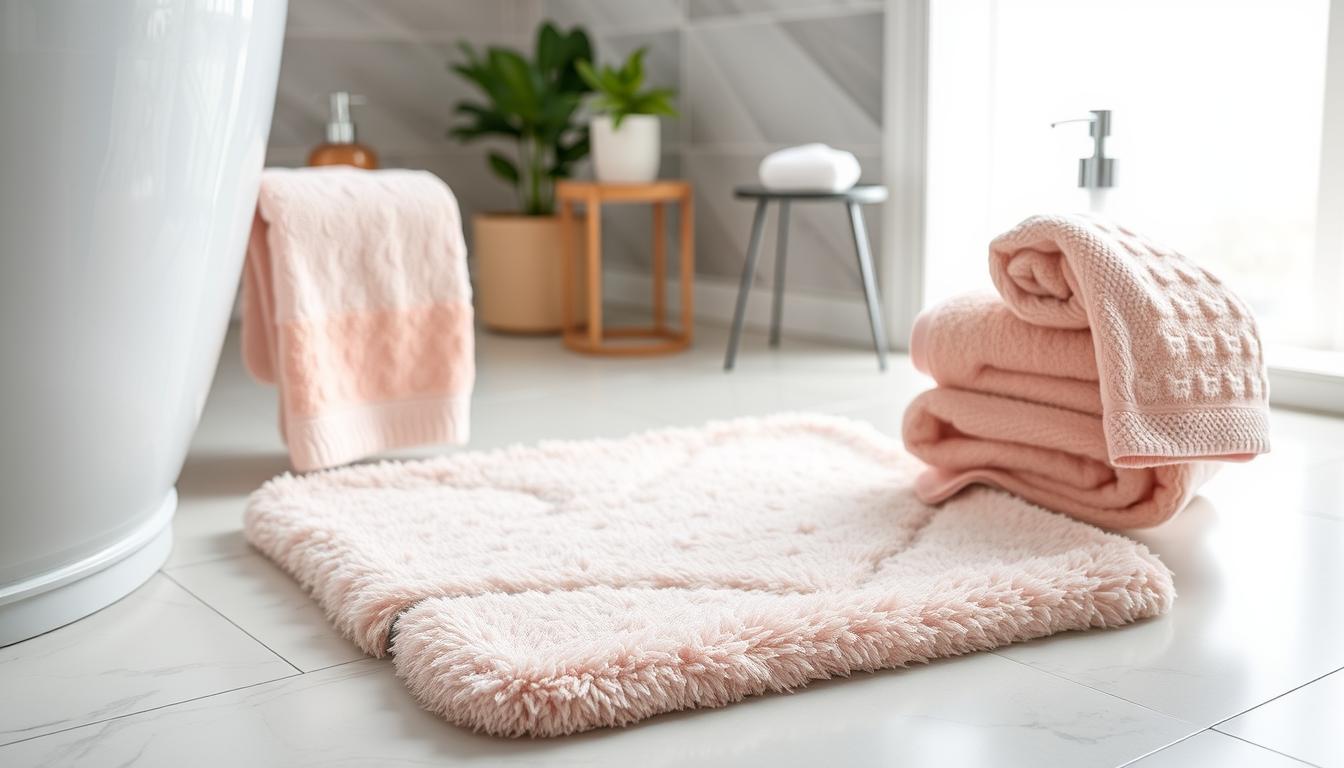 Matching Bath Mat and Towel Set Ideas