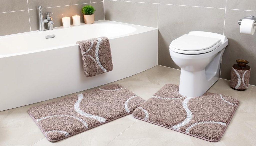 Bath mat set components