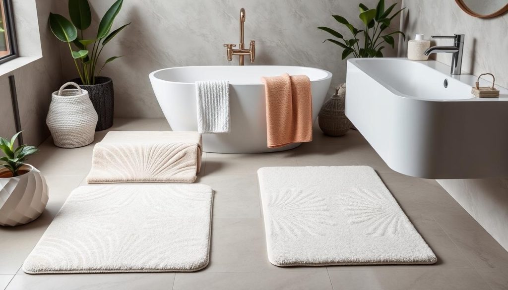 Bath mat sets for bathroom decor