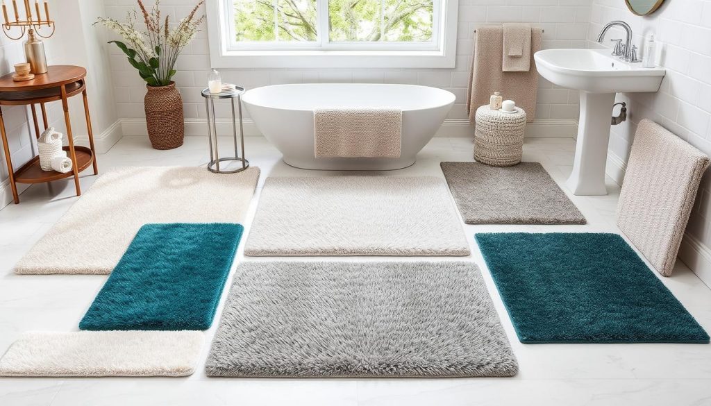 Bath mat sizes and shapes