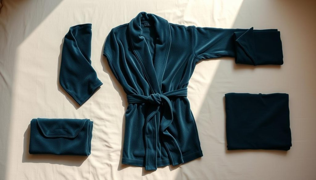 Bath robe folding techniques