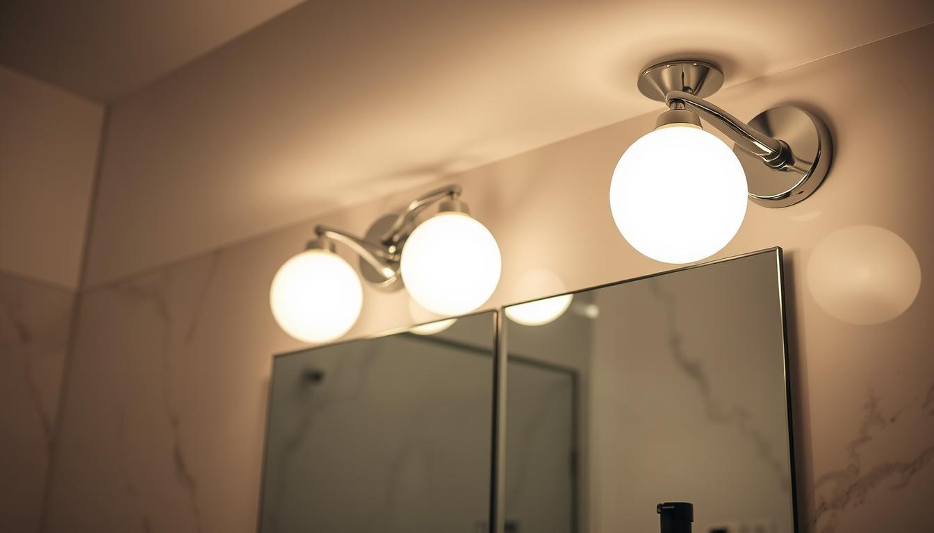 Shiny Chrome Bathroom Light Fixtures