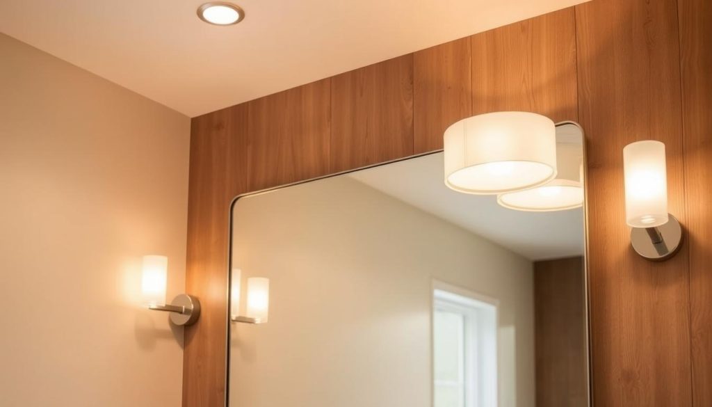 Bathroom light fixtures combination