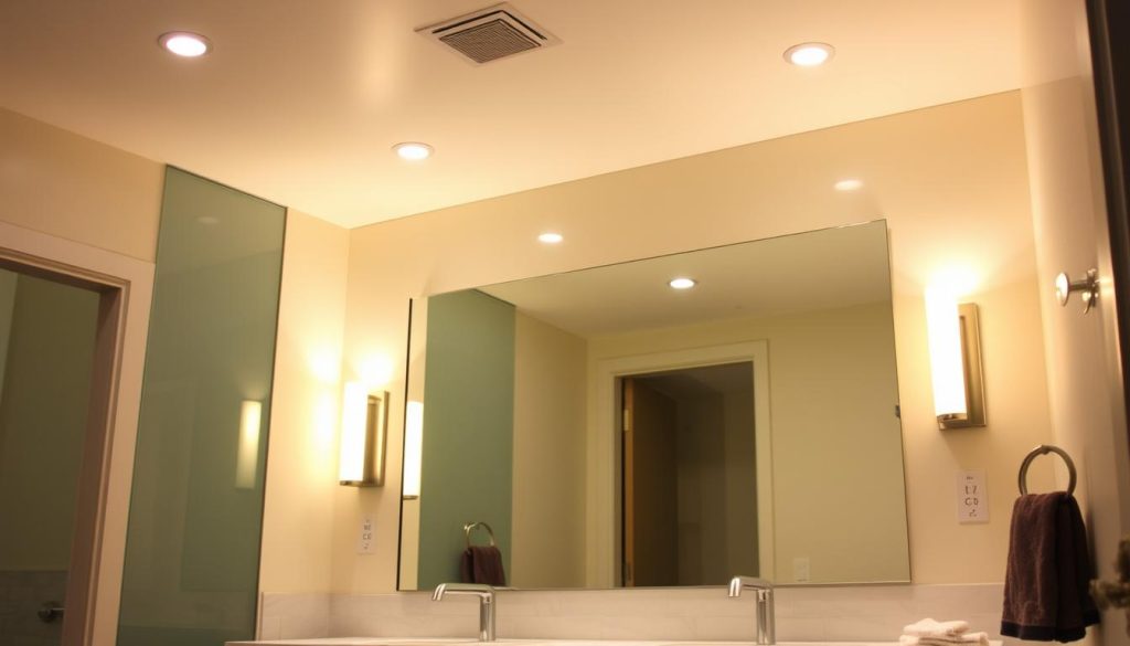 Bathroom lighting layering