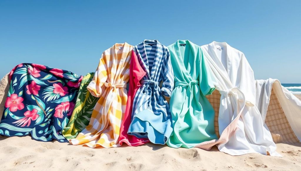 Beach bath robe fabrics