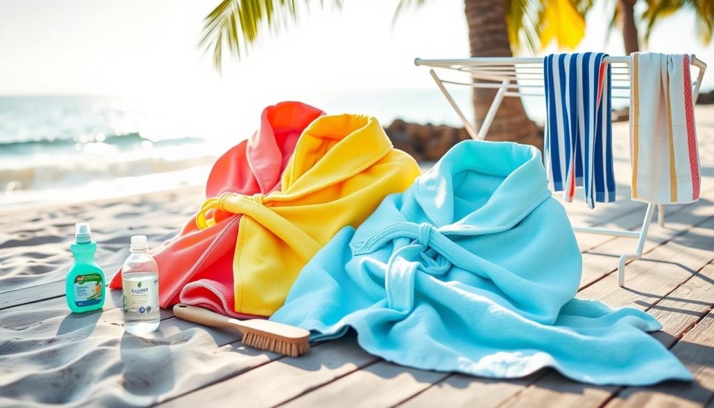 Beach robe care and maintenance