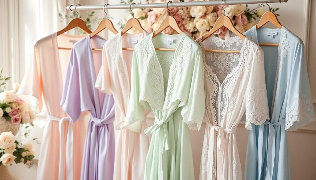 Bridesmaid robes color schemes