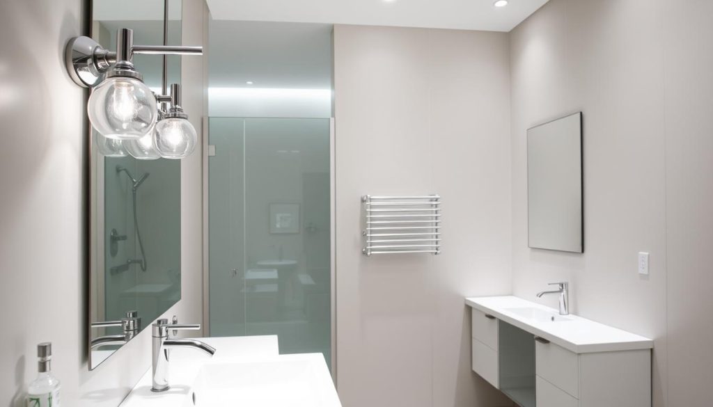 Chrome bathroom lighting trends