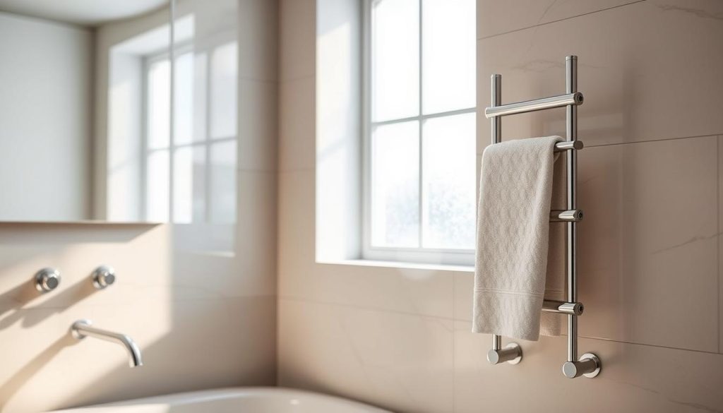 Cordless towel warmer for bathroom