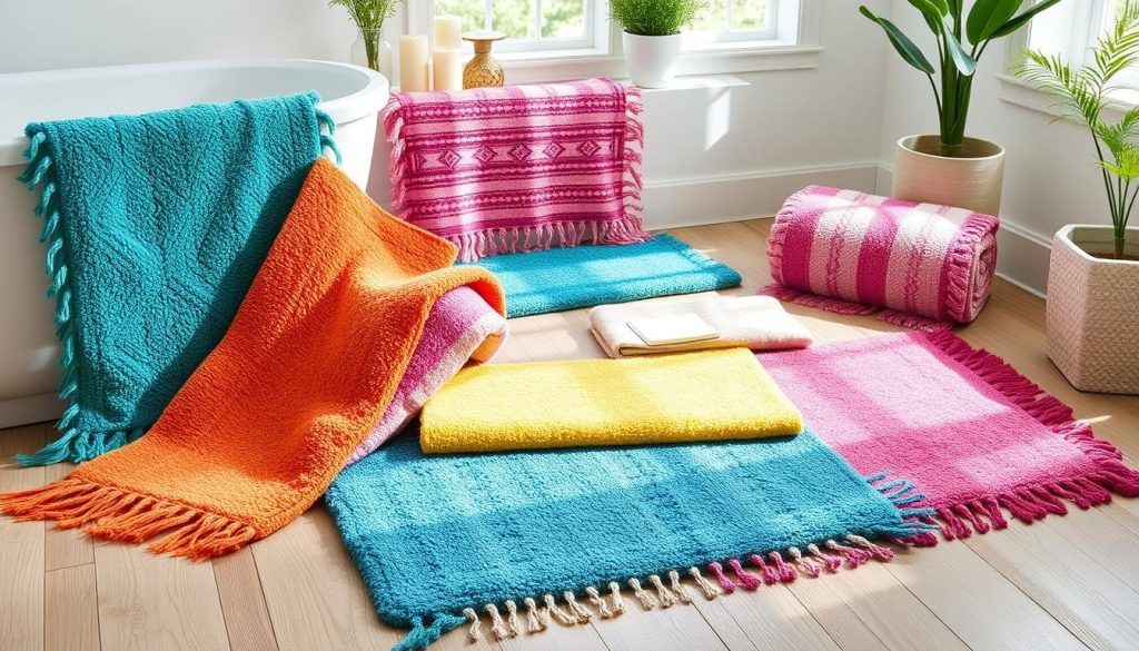 Cotton bath mats