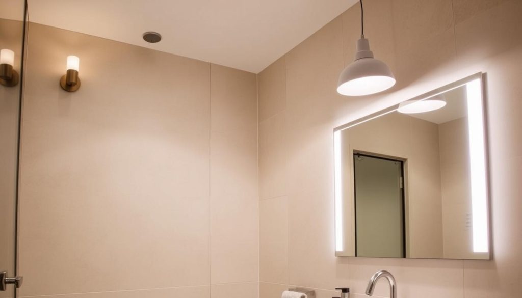 Creative bathroom lighting for small spaces