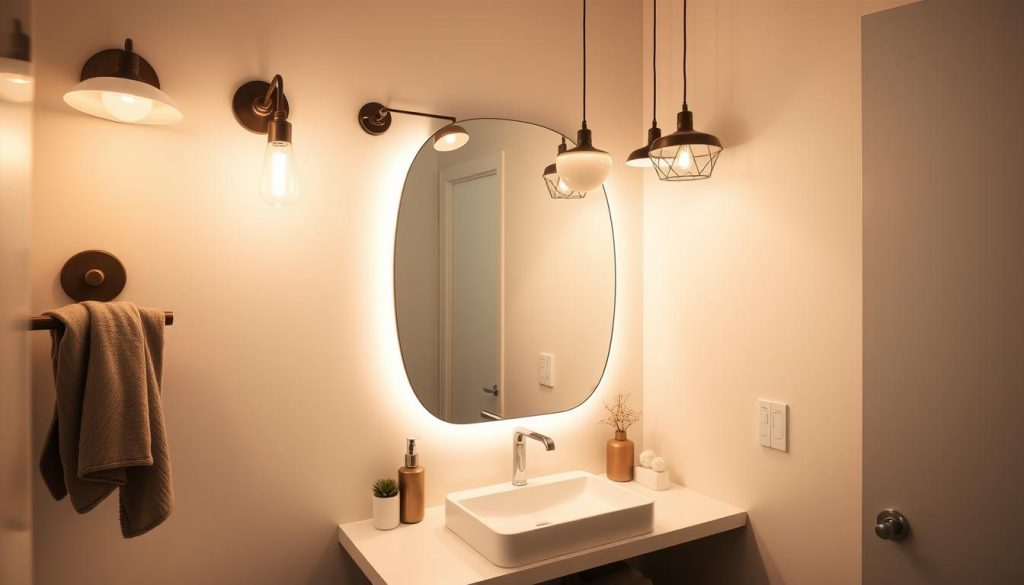 Creative vanity lighting ideas for small bathrooms