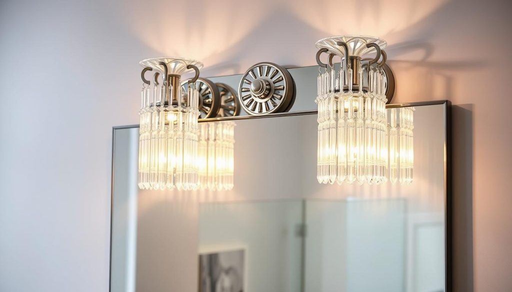 Crystal bathroom light fixtures