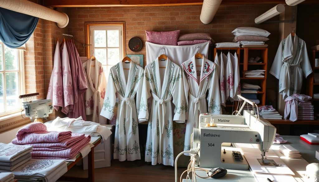 Custom bathrobe designs process