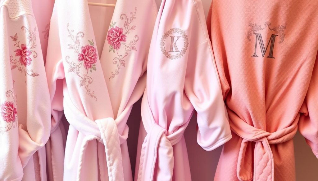 Custom embroidery designs for bathrobes