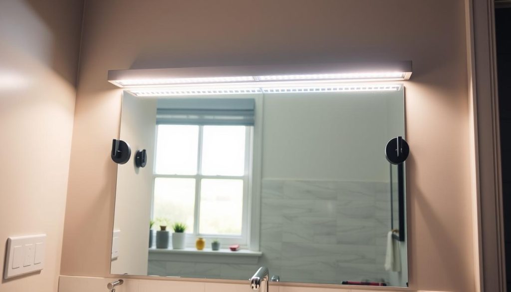 DIY bathroom lighting installation