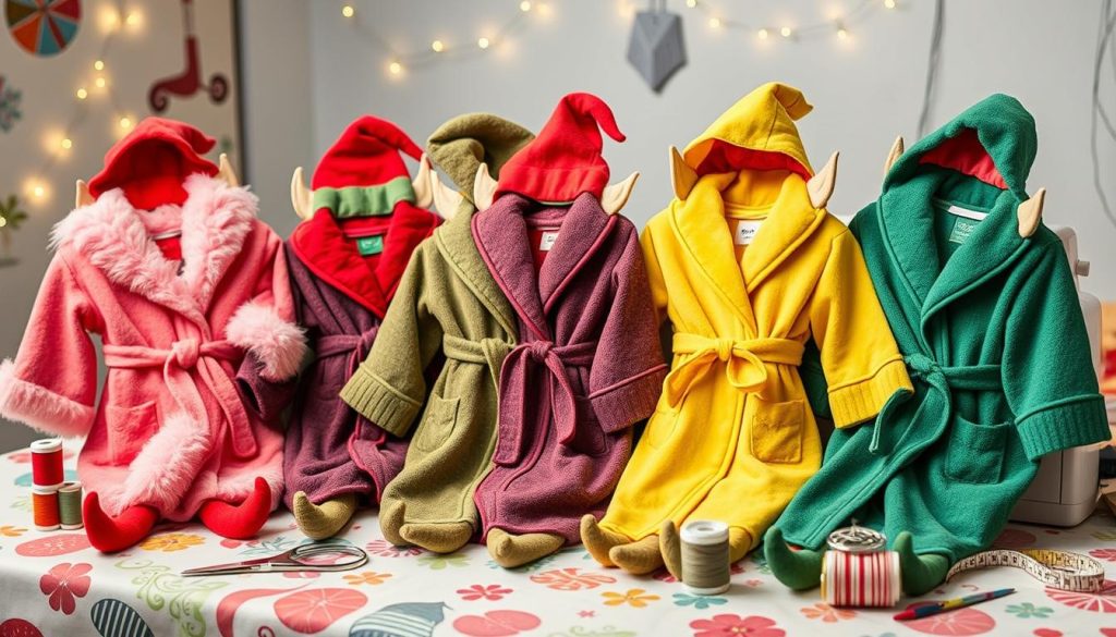 DIY elf bathrobes