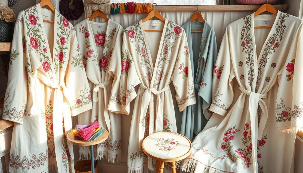 DIY embroidery projects for robes