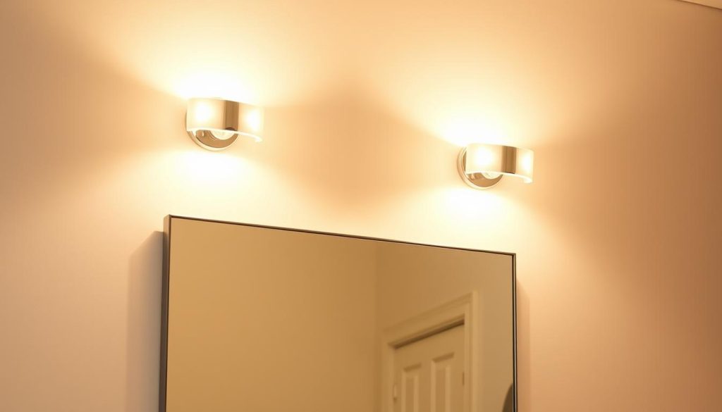 Dimmable bathroom wall sconces