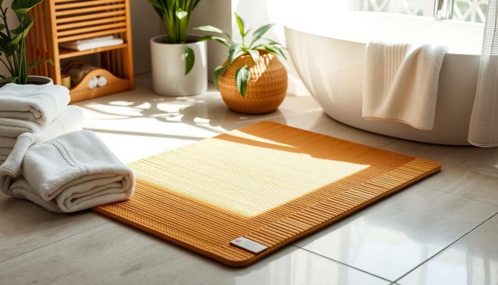 Eco-friendly bamboo bath mat