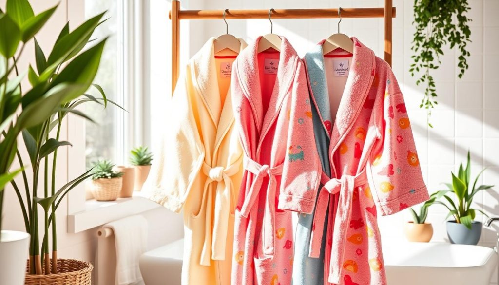 Eco-friendly cotton bathrobes for kids