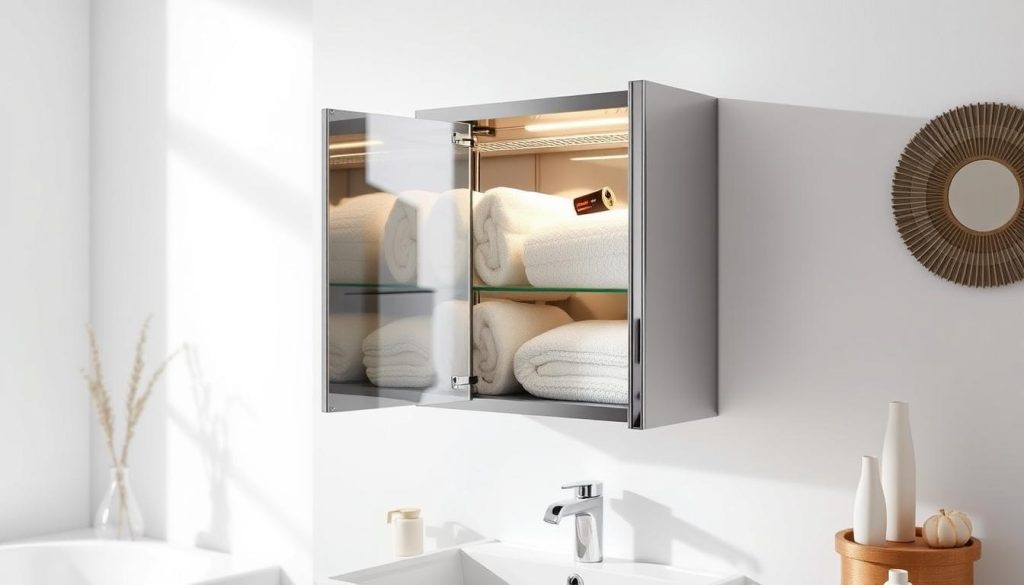 Electric towel warmer cabinet