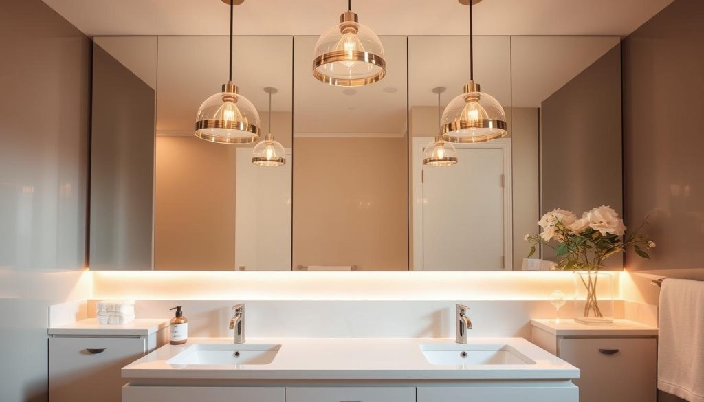 Elegant bathroom pendant lights