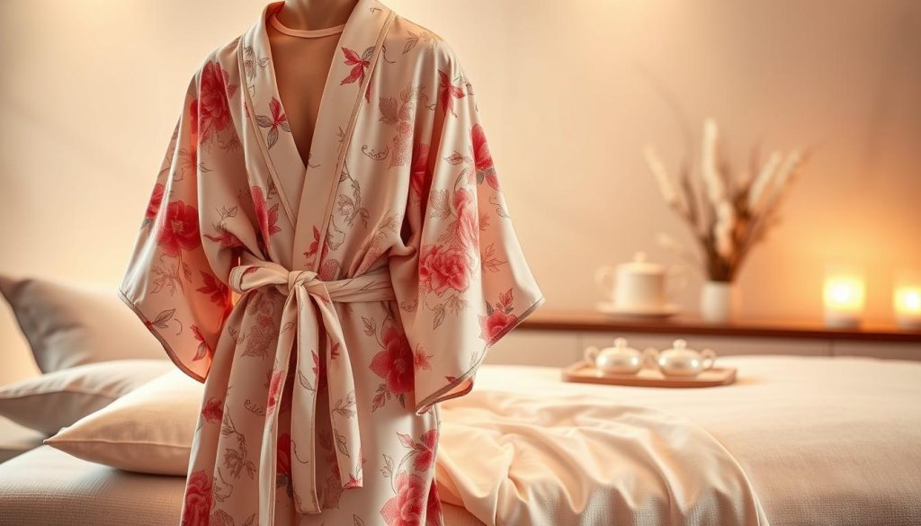 Elegant kimono robes for relaxation