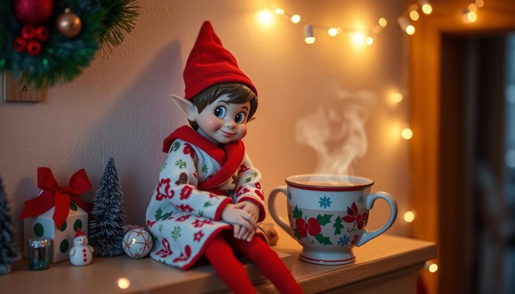 Elf on the Shelf in bath robe