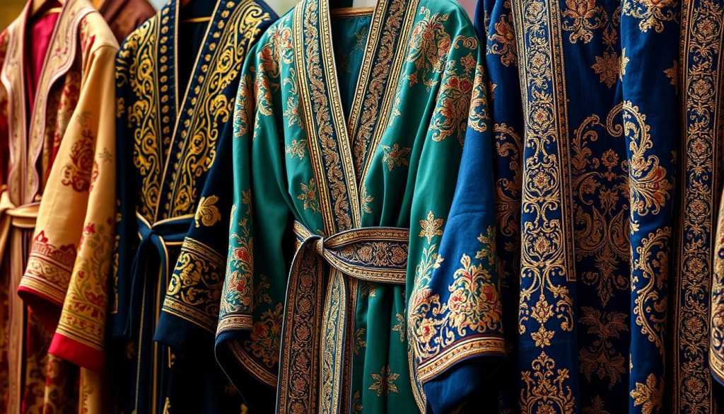 Embroidered robes materials