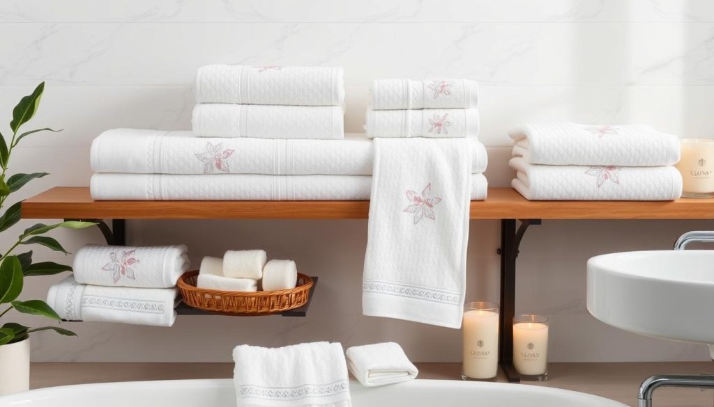 Embroidered towel sets