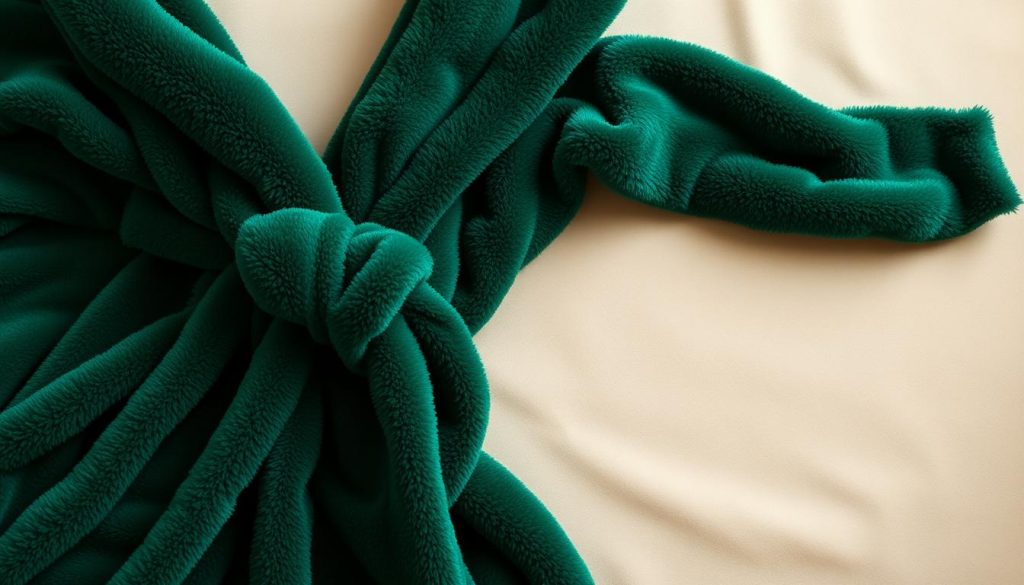 Emerald green plush robe