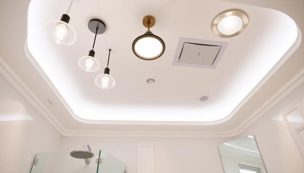 Energy-efficient lighting options for bathroom ceilings