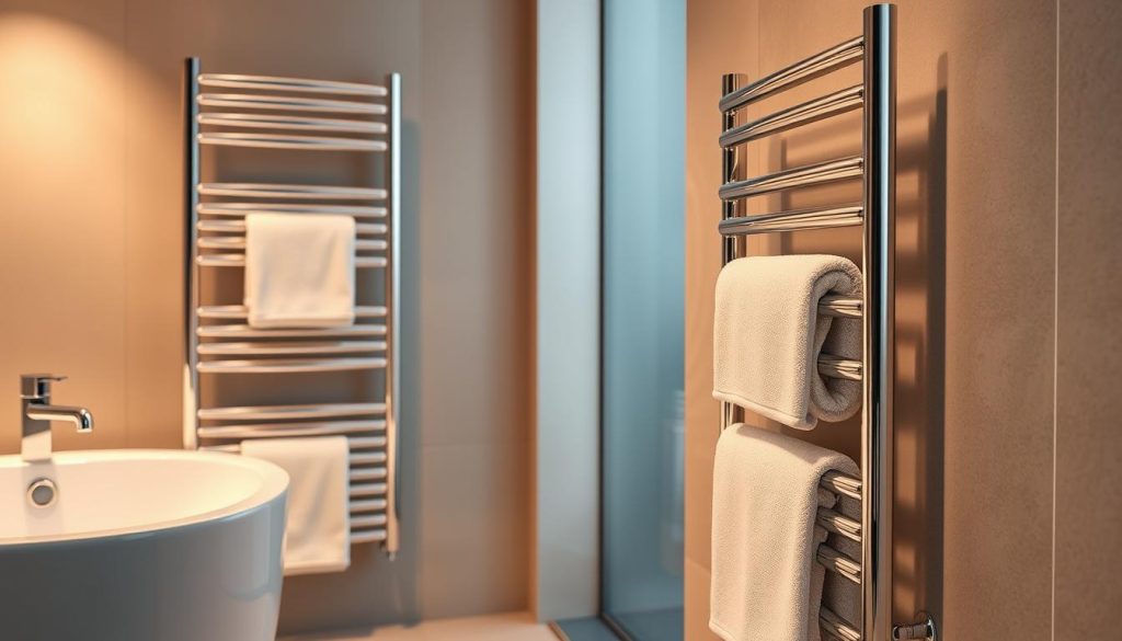 Energy-efficient towel warmer rails