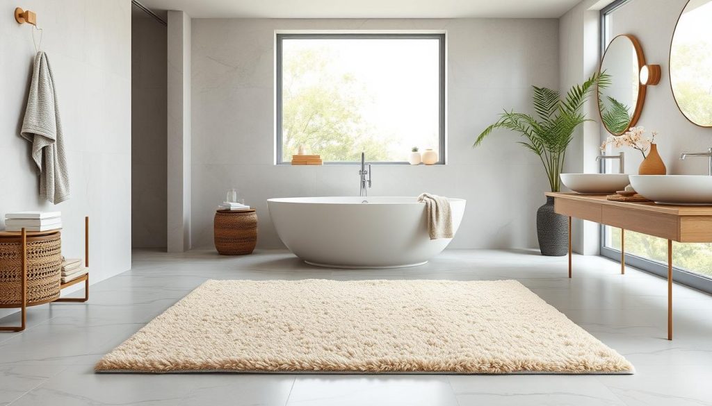 Extra-large bath mats for spacious bathrooms