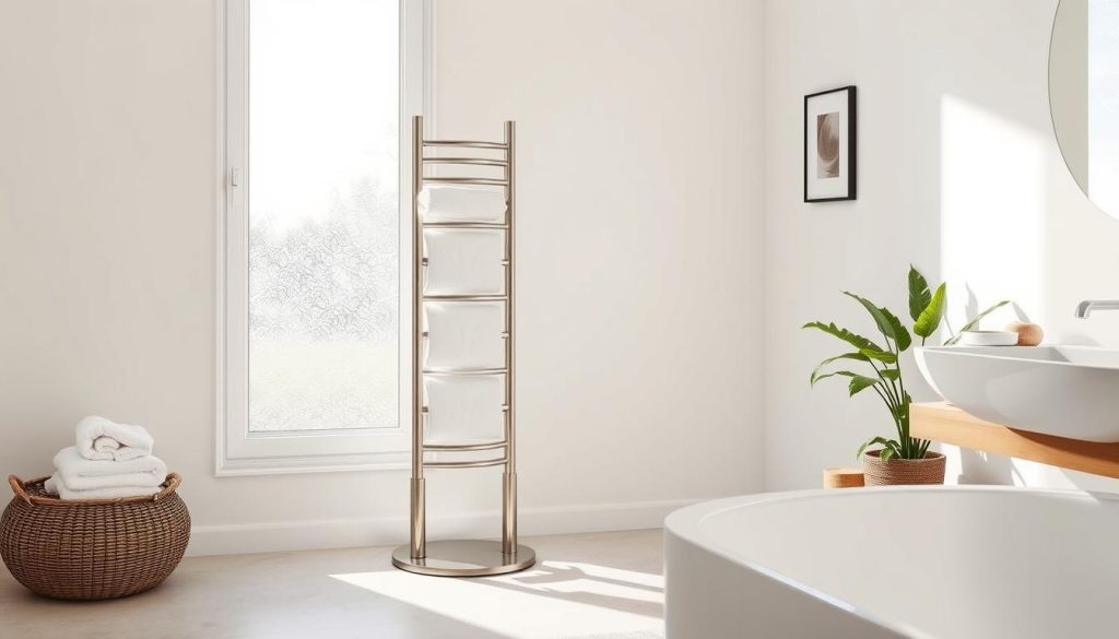 Floor standing towel warmer